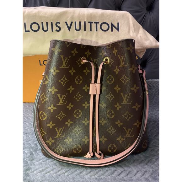 Nwt- authentic- Louis Vuitton- Monogram Neonoe MM Rose Poudre - Picture 2 of 15